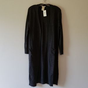 Matty M Charcoal Duster Cardigan Small
